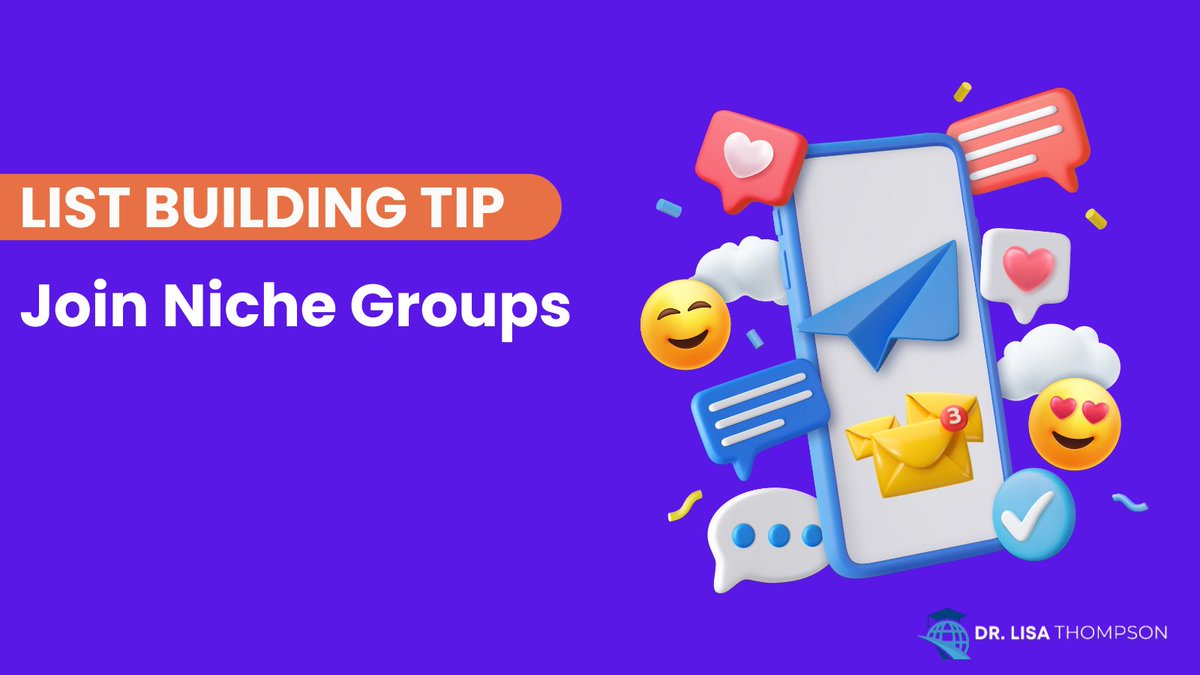 Join groups where people like the things you like. They might like your email list too! ? #JoinGroups #MakeFriends