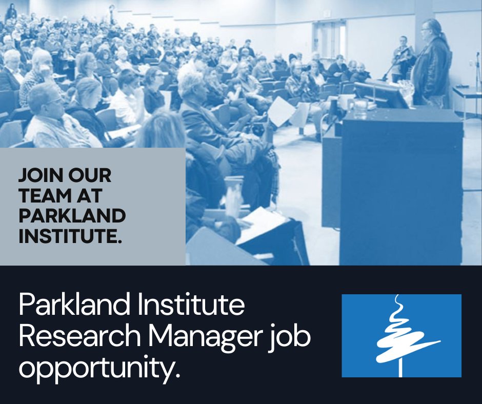 Parkland Institute is hiring a Research Manager to help us produce research and deliver education for the common good. Apply until May 23 at apps.ualberta.ca/careers/postin….