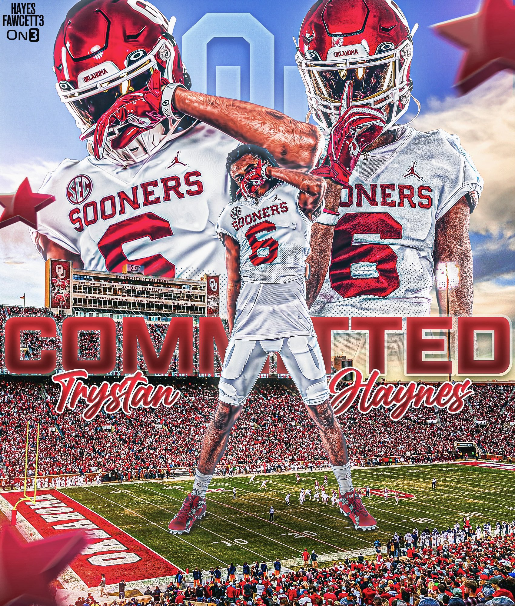 Hayes Fawcett on X: "BREAKING: Four-Star CB Trystan Haynes has Committed to  Oklahoma, he tells me for @on3recruits The 6'2 175 CB from Midwest City, OK  chose the Sooners over Notre Dame,
