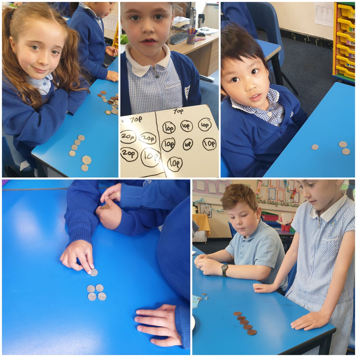 Year 2 have been enjoying some practical maths with money. The children have been working together to see how many different ways they can make the same amount. Some children even managed to find 4 different ways to find some amounts!
#money
#problemsolvingskills