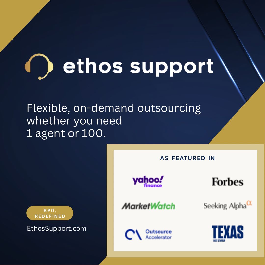 #Outsource with no minimums or contracts from 2 founders who know that 🔥 #CustomerService is #1. Align with those who share the same #goals. @DigitalWilen & I would love to answer any questions you have about EthosSupport.com 👋 #CS #contactcenter #bpo #CustomerSupport
