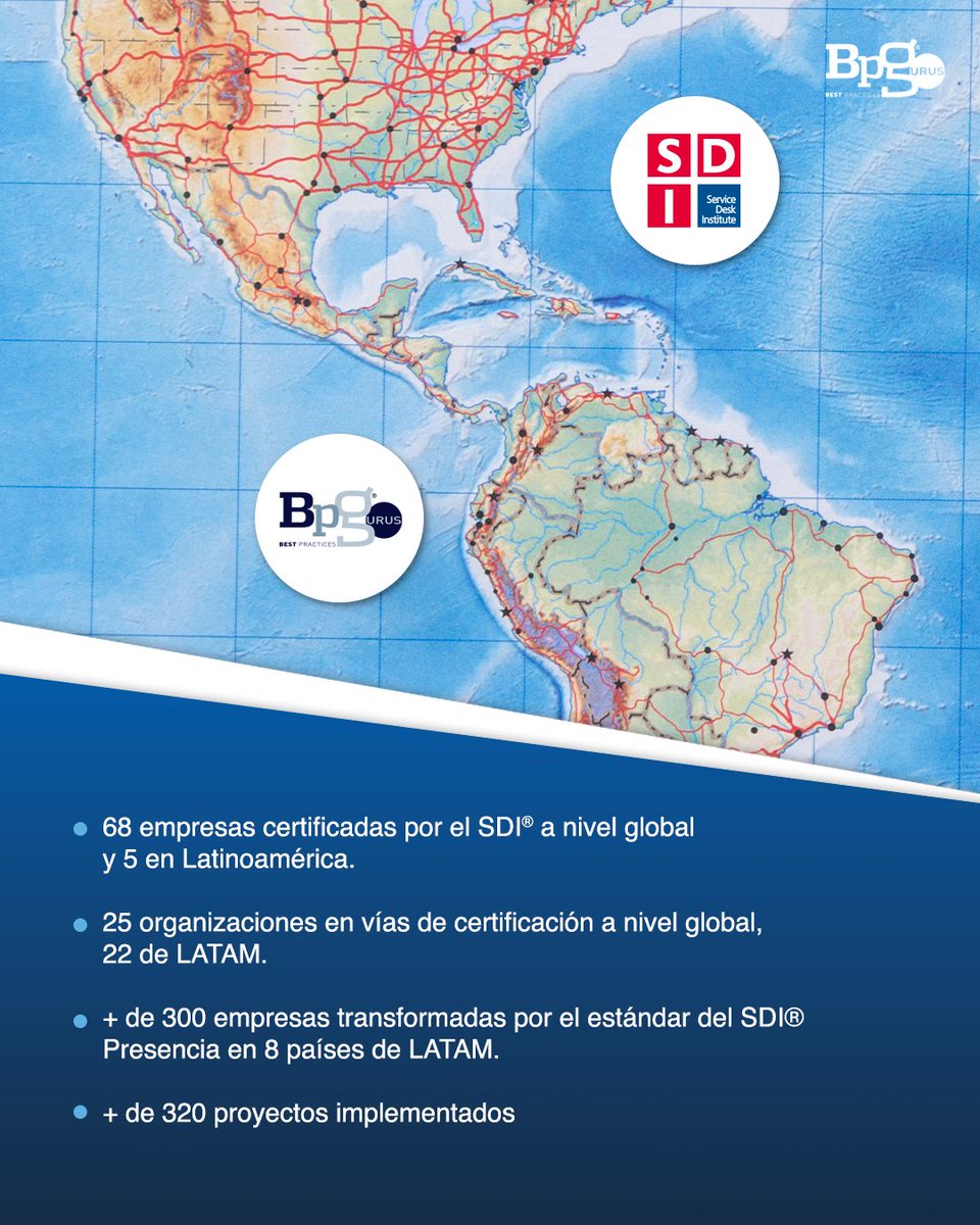 #BPGurus es el único partner en #Latinoamérica de @sdi_institute para apoyar en conjunto a las organizaciones en la transformación de sus mesas de servicio. ¡Contáctanos! ➡ 56 2157 4674 o info@bpgurus.com #SDI #SDC #servicedeskinstitute #ServiceDesk #MesadeServicio