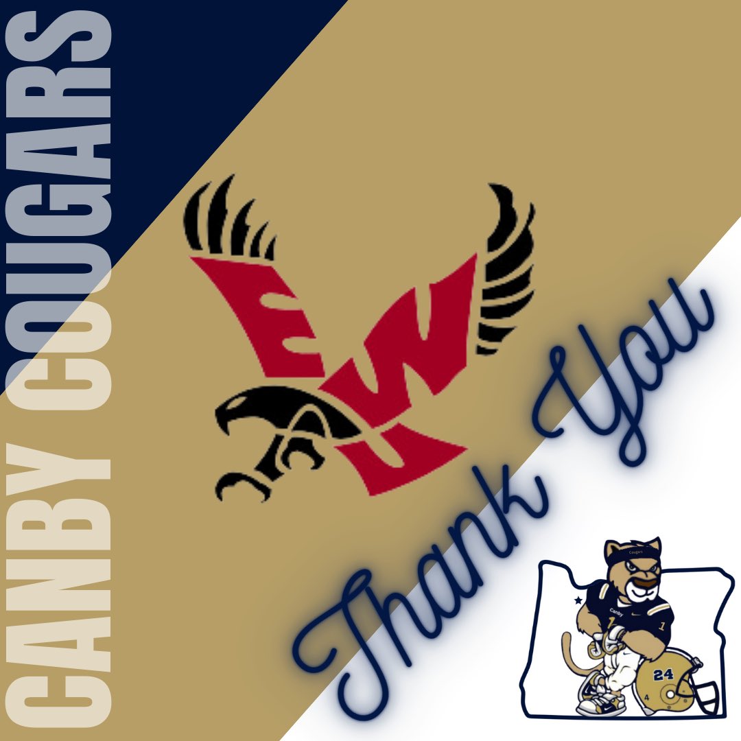 Thank you to Coach Mace from @EWUFootball for stopping in and seeing what Canby has to offer! #RISE @canbyschools @CanbyHighSchool @CanbyAthletics