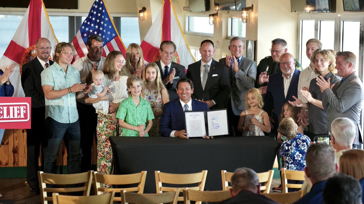Today I signed HB 7073 to provide billions of dollars in tax relief for Florida’s families and business, including various sales tax holidays and a 1-year break on insurance premium taxes for Florida’s homeowners.   Florida is the best place in the nation to raise a family and…