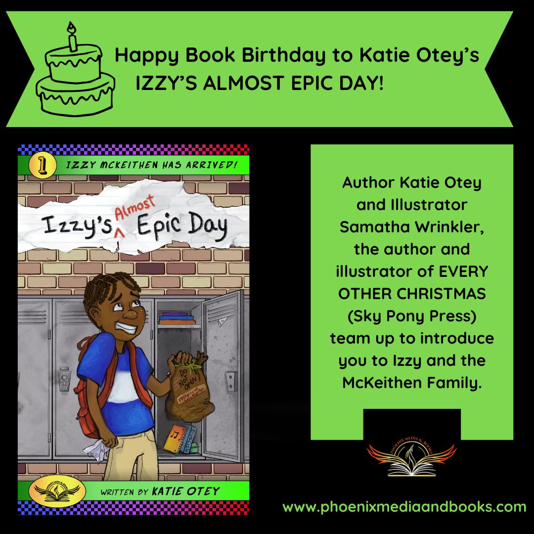 IT'S A BOOK BIRTHDAY GIVEAWAY!!
Thanks to the generosity of a fellow book lover, I have NINE COPIES of my debut MG, Izzy's (Almost) Epic Day, to #giveaway.

To enter, simply like and retweet this post. Winners will be chosen by 5/14/2024. U.S. only.
#MGBookChat