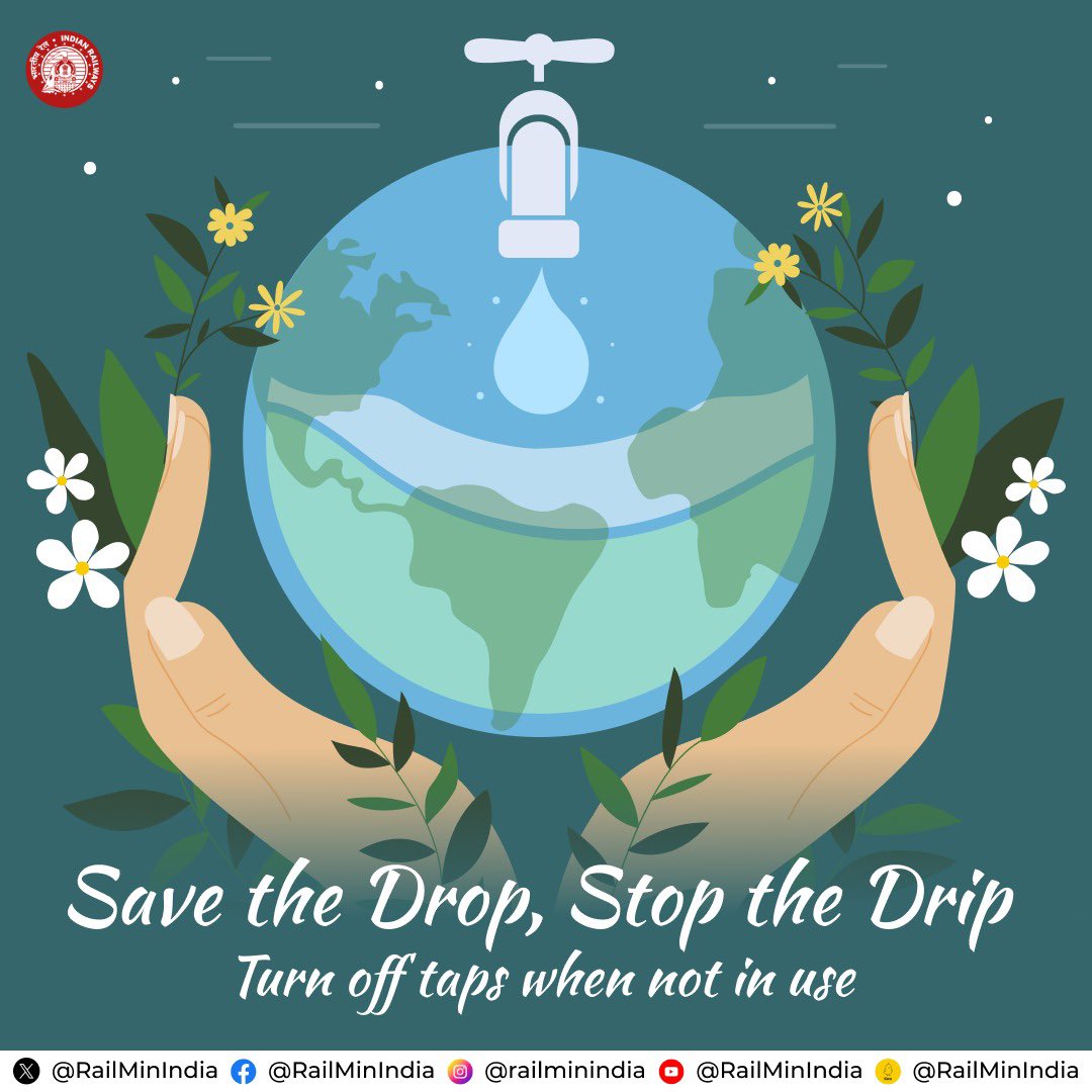 Let's take a green step to save the blue! Pay close attention to mindful water consumption and make sure to turn off taps when not in use. #MissionLiFE #ChooseLiFE