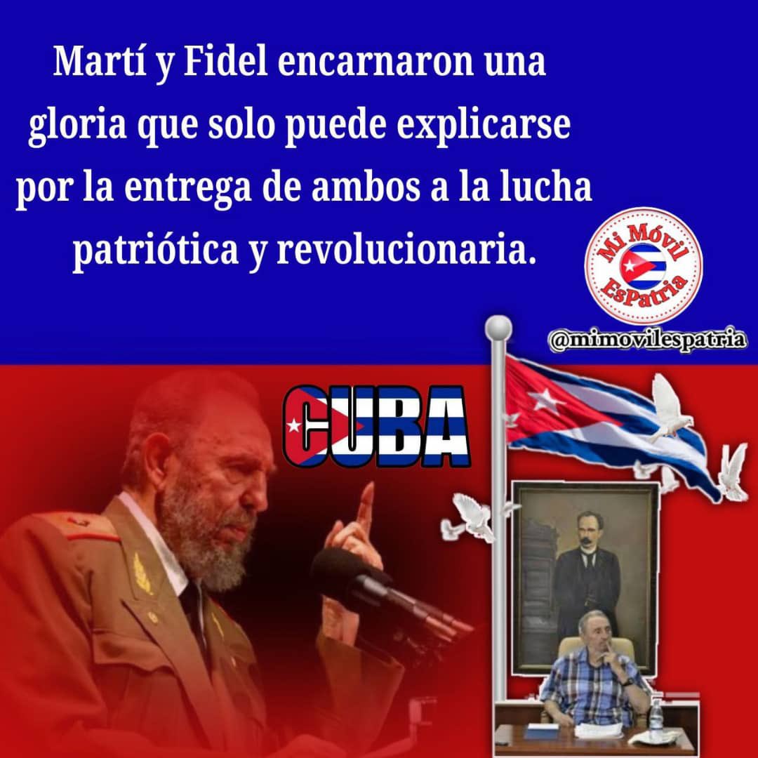 #Martí y #Fidel encarnaron una gloria que solo puede explicarse por la entrega de ambos a la lucha patriótica y revolucionaria. #FidelPorSiempre #DPSGranma