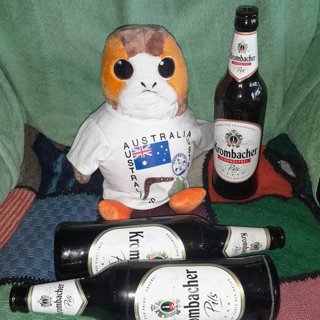 G'day, Bobby McQuarrie talking. We celebrated ANZAC Day a while ago. And I was finally allowed to return to the nearby pub and we found a solution for our problem: I will only get one or two beer there and get some more for the way home, mates! 😄 #porg #porgs #PorgeanEmpire