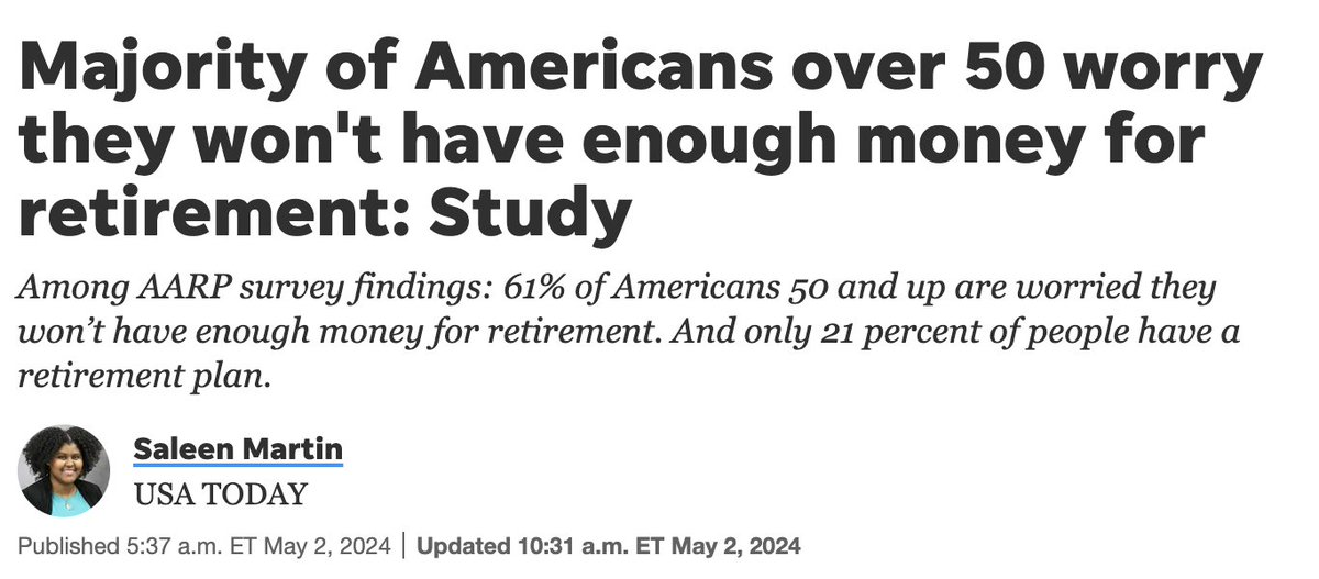 Nearly 50% of adults aged 55 to 66 have no retirement savings. Retirement is a site of class conflict, and the other side is winning. inthesetimes.com/article/retire…