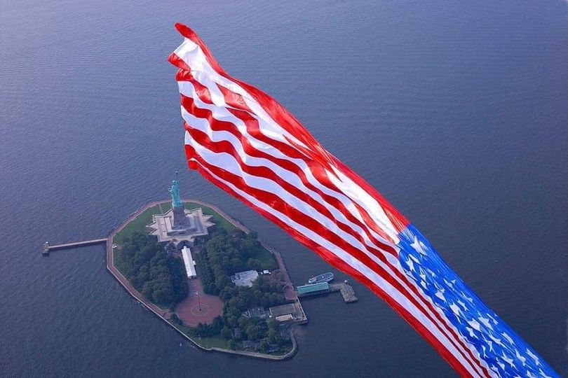 'A flag appears 'mid thunderous cheers,
The banner of the Western land.
The emblem of the brave and true
Its folds protect no tyrant crew;
The red and white and starry blue
Is freedom's shield and hope.' #starsandstripesforever