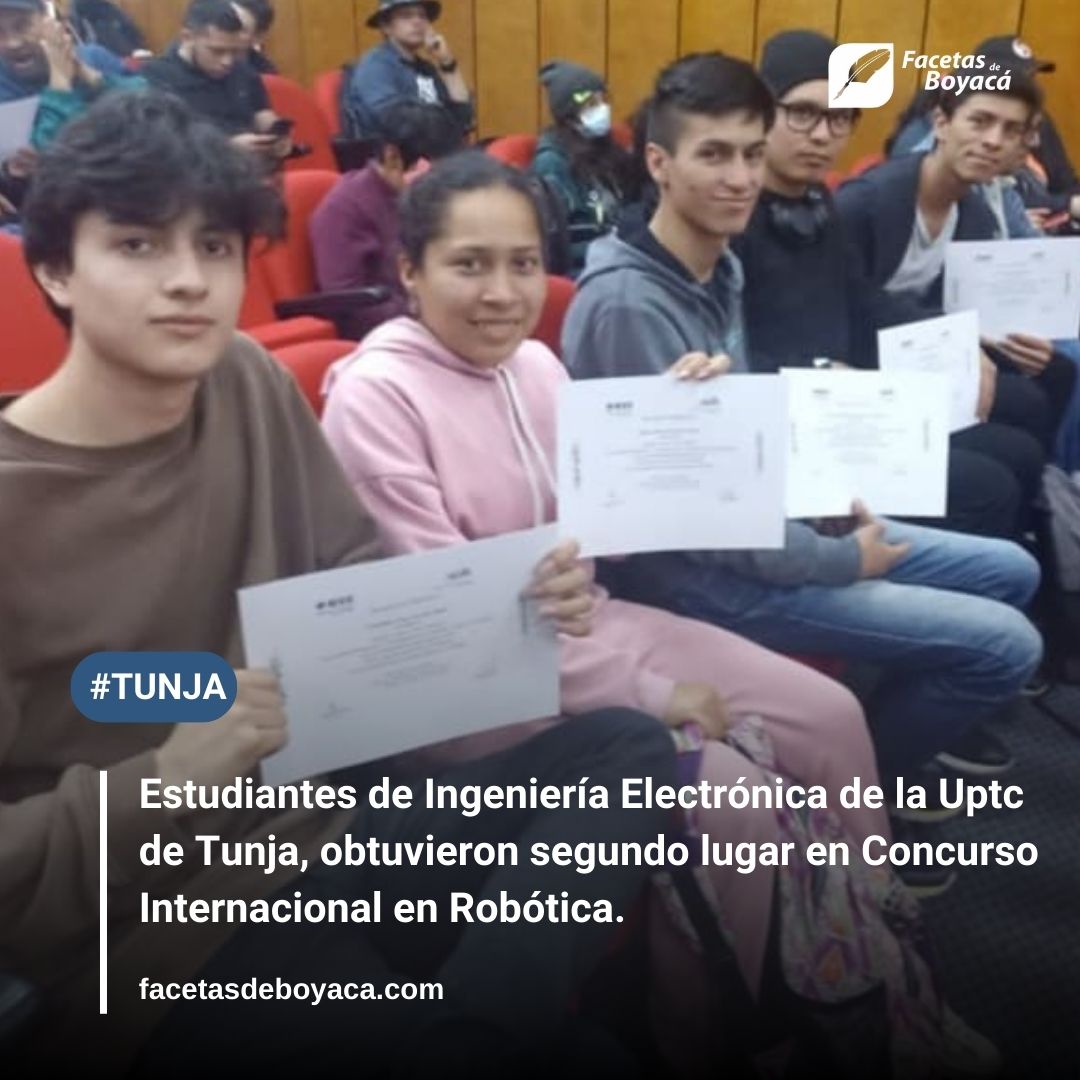 #OrgulloBoyacense 🗣| Estudiantes de Ingeniería Electrónica de la @UPTCoficial de Tunja, obtuvieron segundo lugar en Concurso Internacional en Robótica. Conoce todos los detalles aquí:👇 bit.ly/4dxIDRk