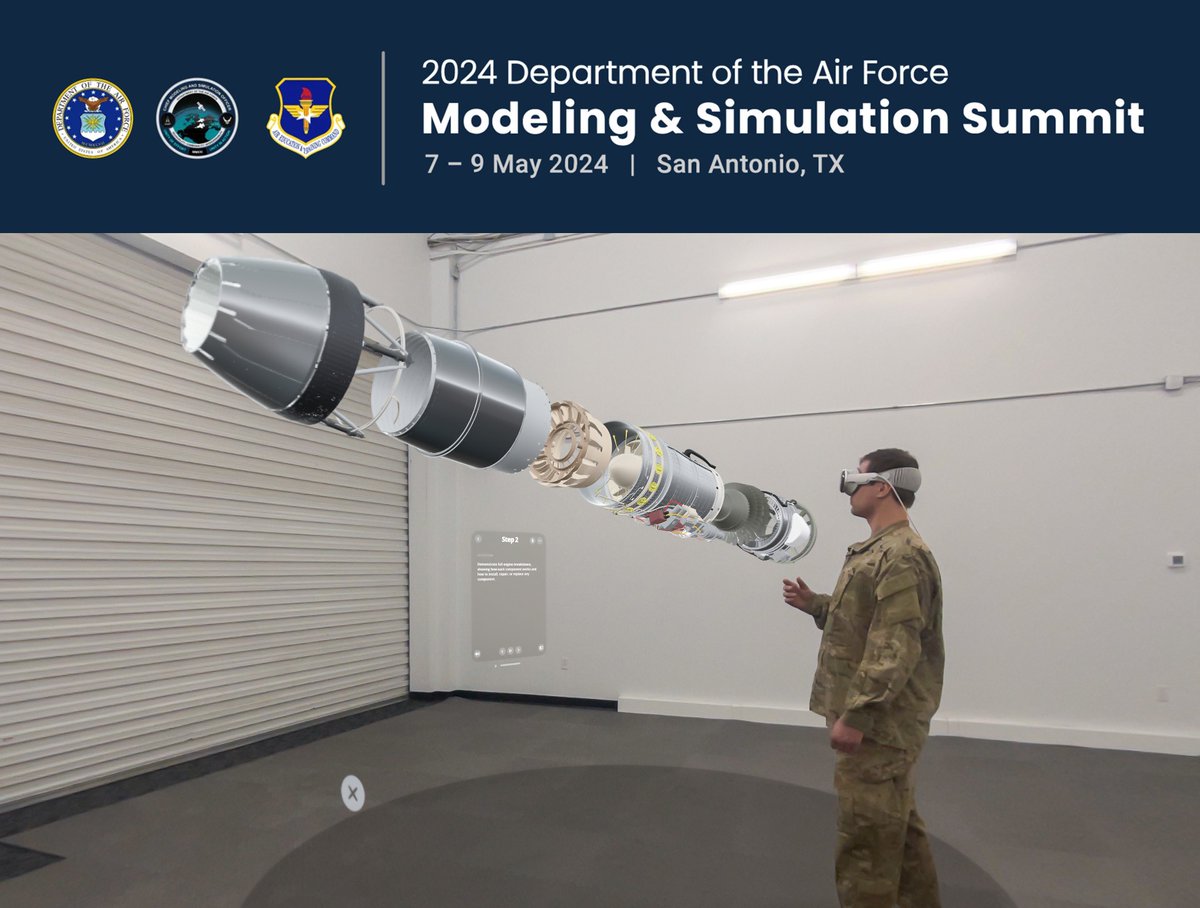 We're in #sanantoniotx this week for the @usairforce Modeling & Simulation Summit. Stop by to see BILT's #3D interactive instructions & XR immersive instructions on @Apple Vision Pro. It's game-changing mobile #technology for today's airmen. #VR #app #SpatialComputing