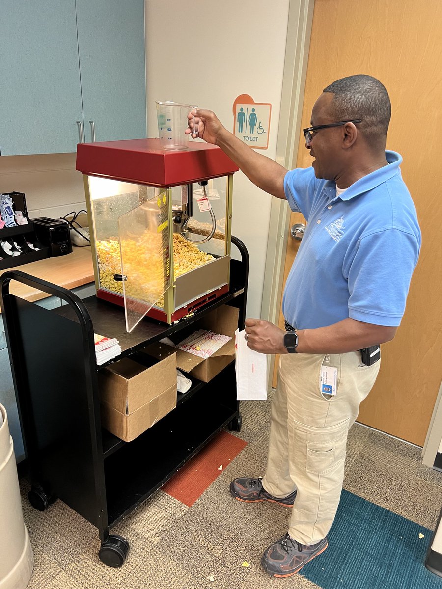 Popcorns popping at RA today to celebrate Teacher/Staff Appreciation Week - treats throughout the week and RA shirts provided tomorrow.  We love our RA family.❤️