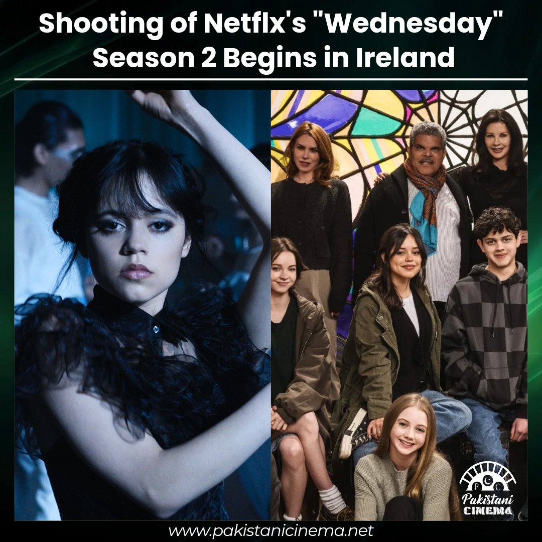 Filming of Season 2 of Netflix's '#Wednesday' (2022) has begun. The shooting of #JennaOrtega starrer series is taking place in Ireland. 🎬 #wednesdaynetflix #WednesdaySeason2 #Netflix