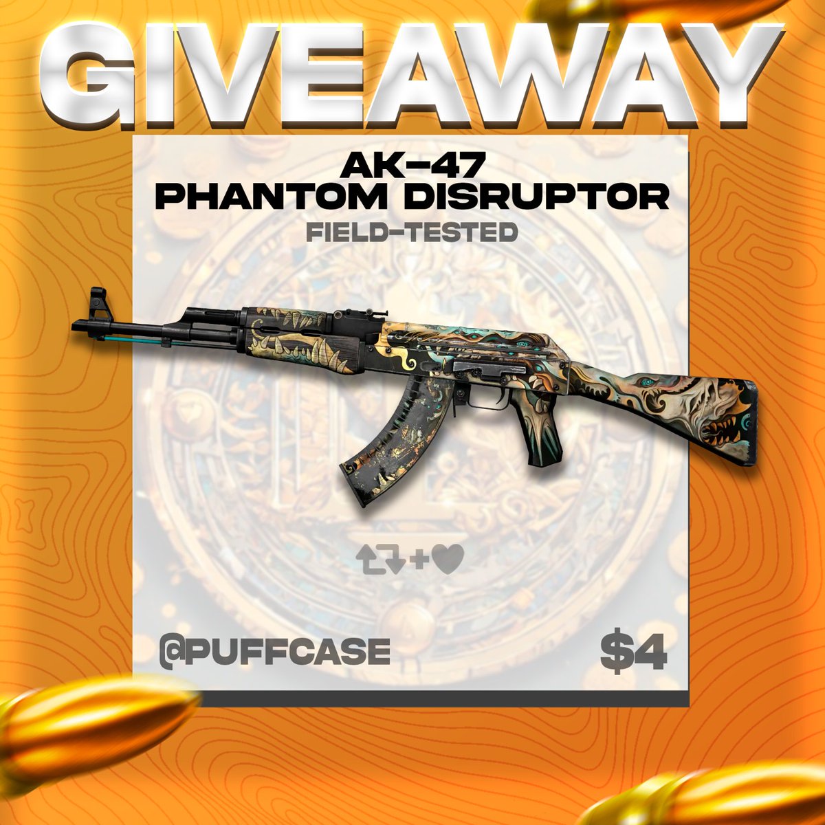 🎁 AK-47 | PHANTOM DISRUPTOR #CSGOGiveaway

To enter:

✅-Follow
✅-Retweet & Tag 1 Friend
✅-Sub + Like + Comment: youtu.be/MrOuZGns_TE?si…

Good Luck🍀-Rolling in 48 hour