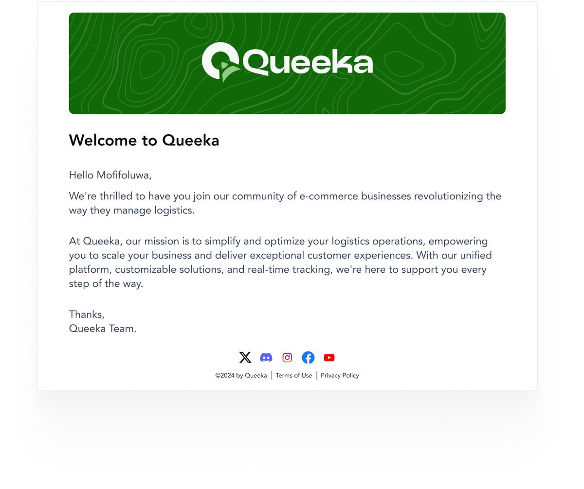 Email Template for Queeka. #uidesign #figma