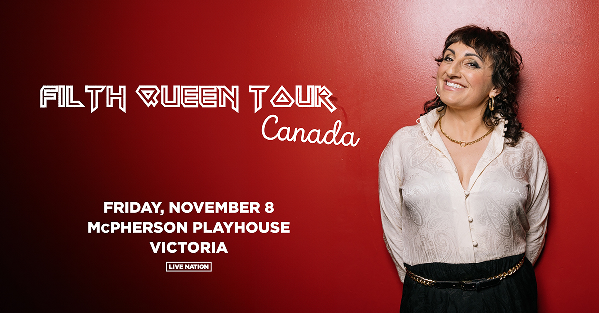 JUST ANNOUNCED: Stand-up Comedian @StephTolev is bringing The Canadian Filth Queen Tour to McPherson Playhouse on November 8. Tickets go on sale on Thursday at 10am! More info here: bit.ly/4bwsU37