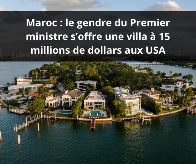 L’information est rapportée par Miami Herald. Malik Sefrioui, gendre du Premier ministre marocain Aziz Akhannouch, envisage de démolir la villa pour en construire une nouvelle à la place. ▶️Lire l’article complet : google.com/amp/s/www.tsa-…