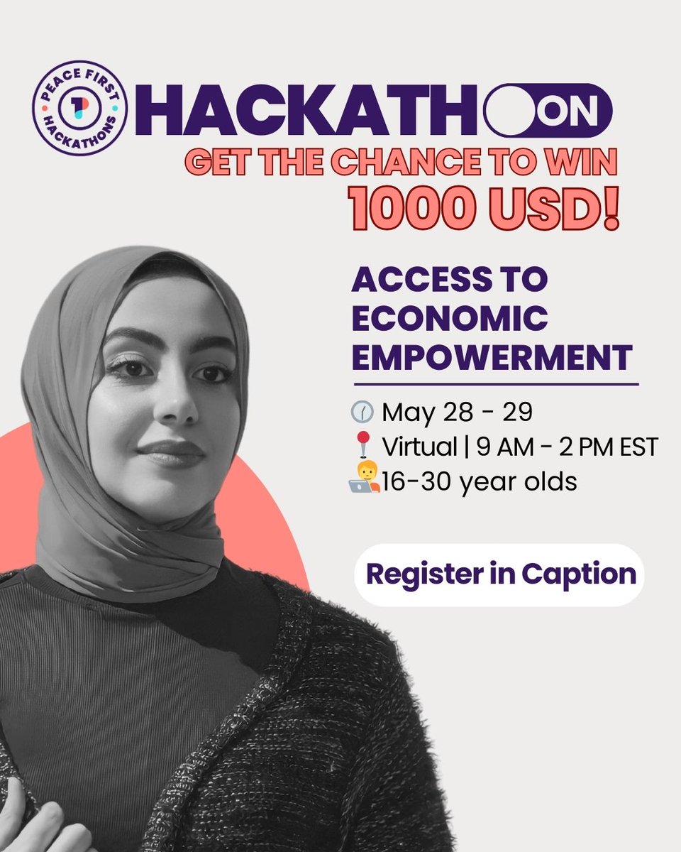 Receive $1000 in funding and expert coaching on Economic Empowerment👇

Join our two-day virtual sprint and register via the link below to join our community of 16-30-year-olds turning ideas into impact! bit.ly/3JPuCk8

🚨 Final day for applications: May 20!