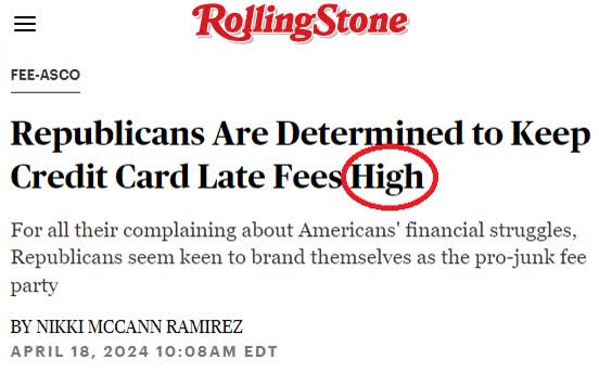 This is RIDICULOUS. Republicans are blatantly trying to kill the new cap instituted by the Biden Admin limiting credit card late fees to $8. This is a CLEAR moment of contrast and we have to be loud about it. 80%+ of voters approve of the cap. Repeat after me: #StopJunkFees