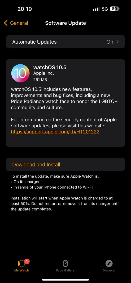 watchOS 10.5 Release Candidate (21T575) has been released to registered developers and public beta testers.