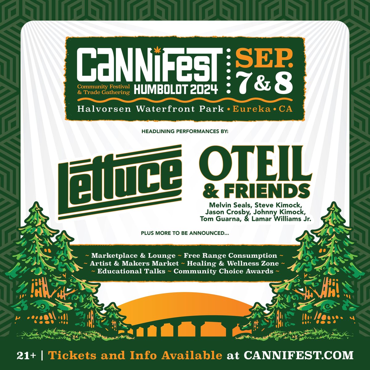 Cannifest, LETT'S GOOOO! We're headed to Eureka, CA in September! This festival has created a space for cultivating mindful exploration, meaningful connection, and conscious celebration of all things 🥬! Tickets are on-sale now at lettucefunk.com/tour 💚 📸: Lazy Eye Photo