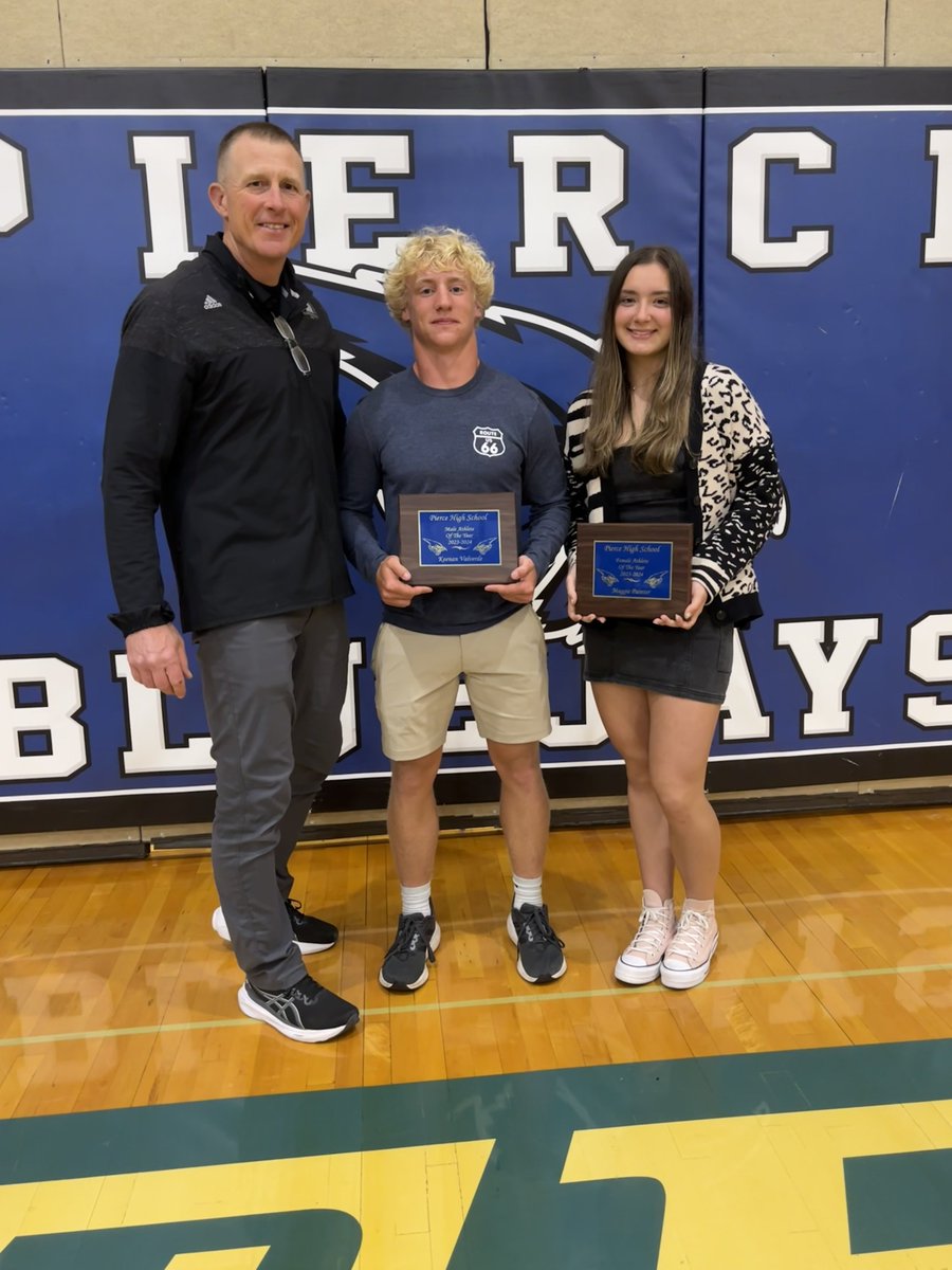 Pierce High athletes of the year!
<a href="/keenanvalverde1/">Keenan Valverde</a> 
Maggie Painter