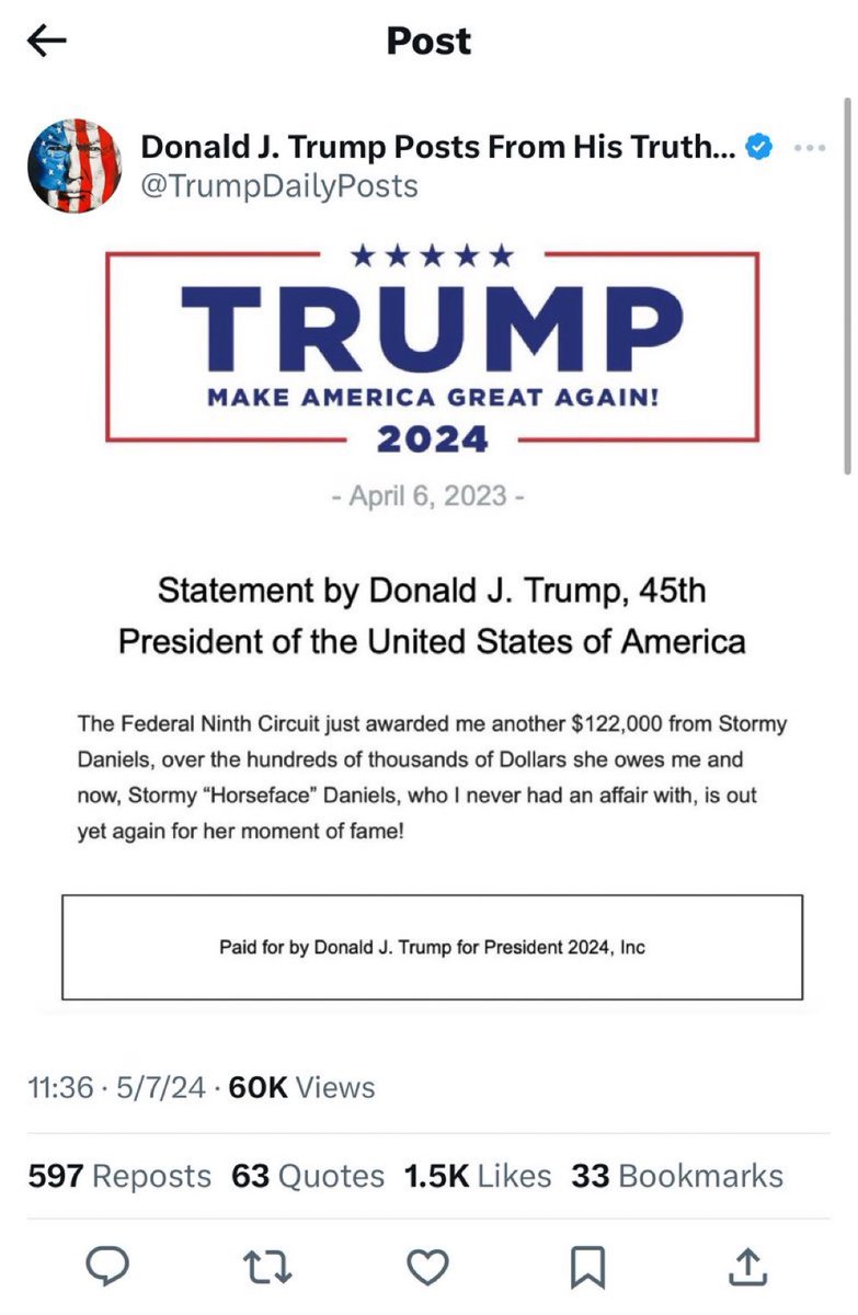 BREAKING: This would appear to be Trump’s ticket to jail. During his break he attacked the witness testifying today with this, posted just a few minutes ago. We told you he’s cognitively incapable of restraining himself.