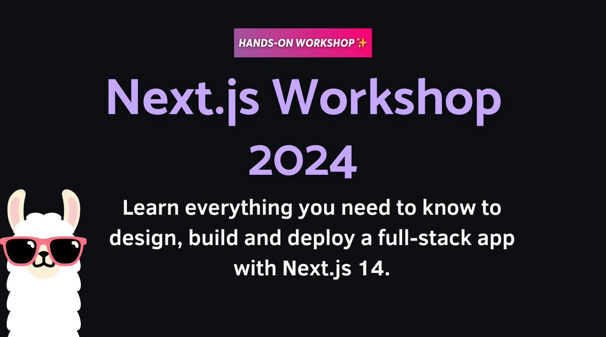 I'm excited to announce that I'm hosting a Live workshop on Next.js! 🚀 It teaches you everything you need to know to design, build & deploy full-stack production-ready apps. nextjsworkshop.dev Use code: LEVELUP for 50% off (Limited time only) I've designed this workshop