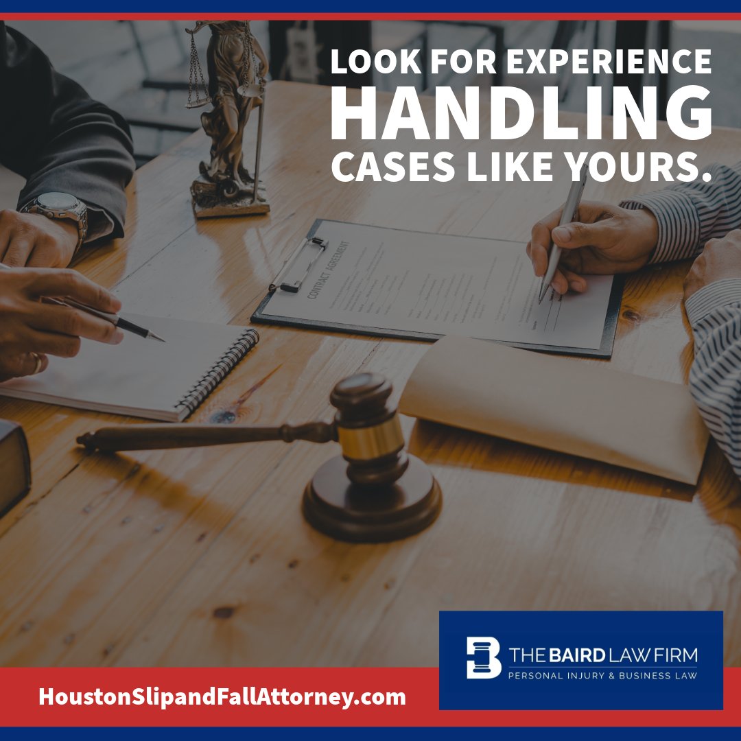 Look for experience handling cases like yours.

Your Personal Injury Attorney: houstonslipandfallattorney.com

Experience speaks volumes in navigating the complexities of personal injury law.

#LegalTip #ChooseWisely #ExperienceMatters #PersonalInjuryLawyer
