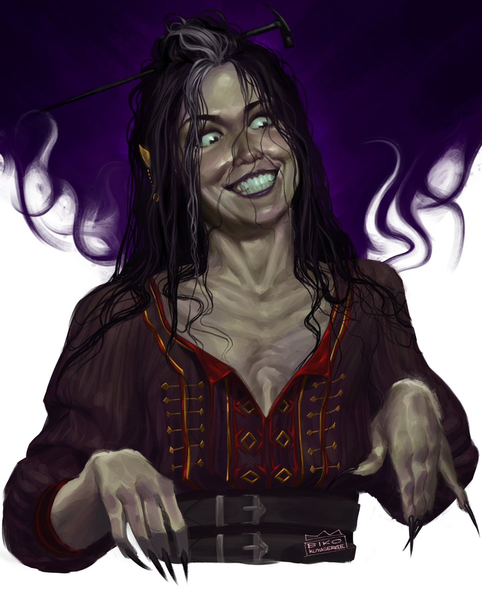 kuyasergee's tweet photo. I drew @Marisha_Ray as Laudna. (She's fun scary) #criticalrolefanart #CriticalRole https://t.co/ysSu0fjSHa