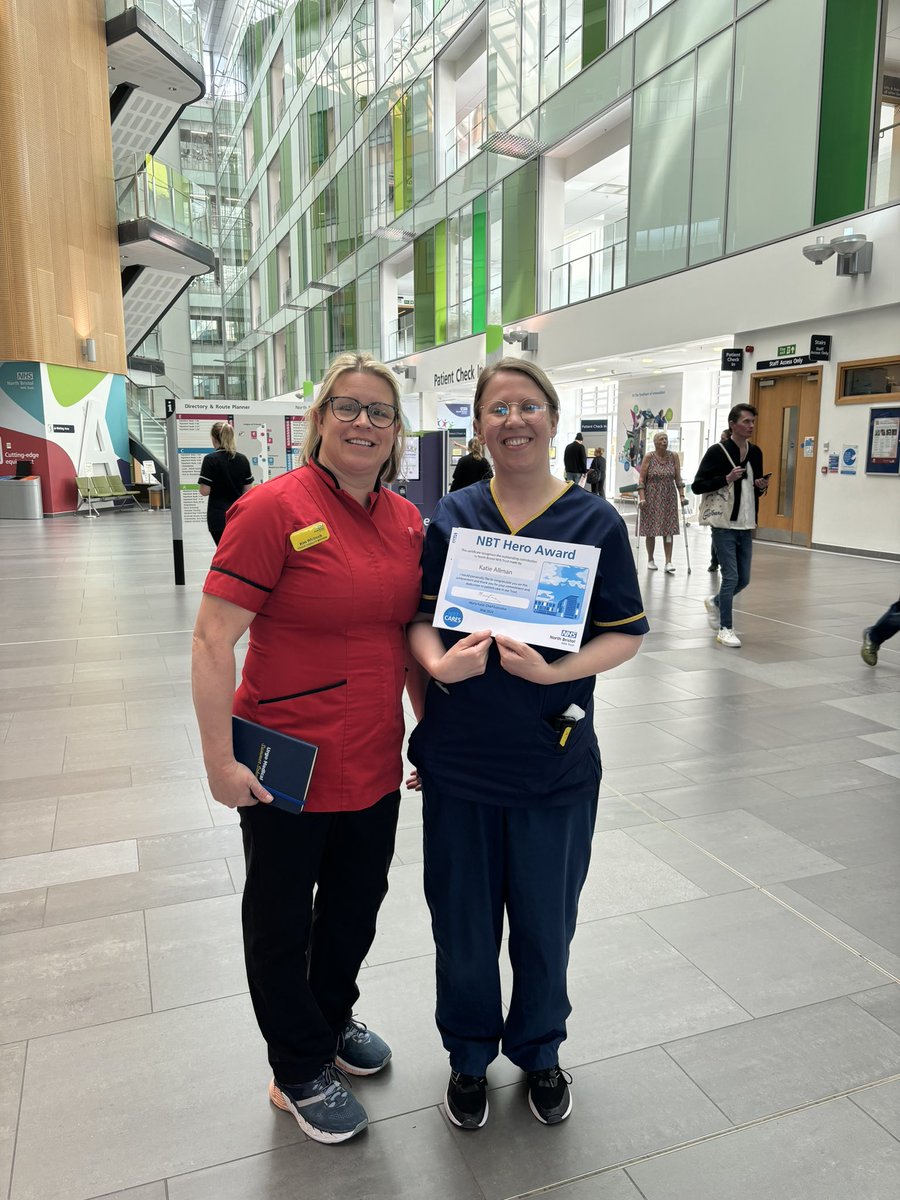 We are so #NBTproud of Katie, one of our TVN’s who has won a NBT Hero Award for all the hard work she put into the Stop the Pressure event in November. Well done Katie! @NorthBristolNHS @SHWheatley