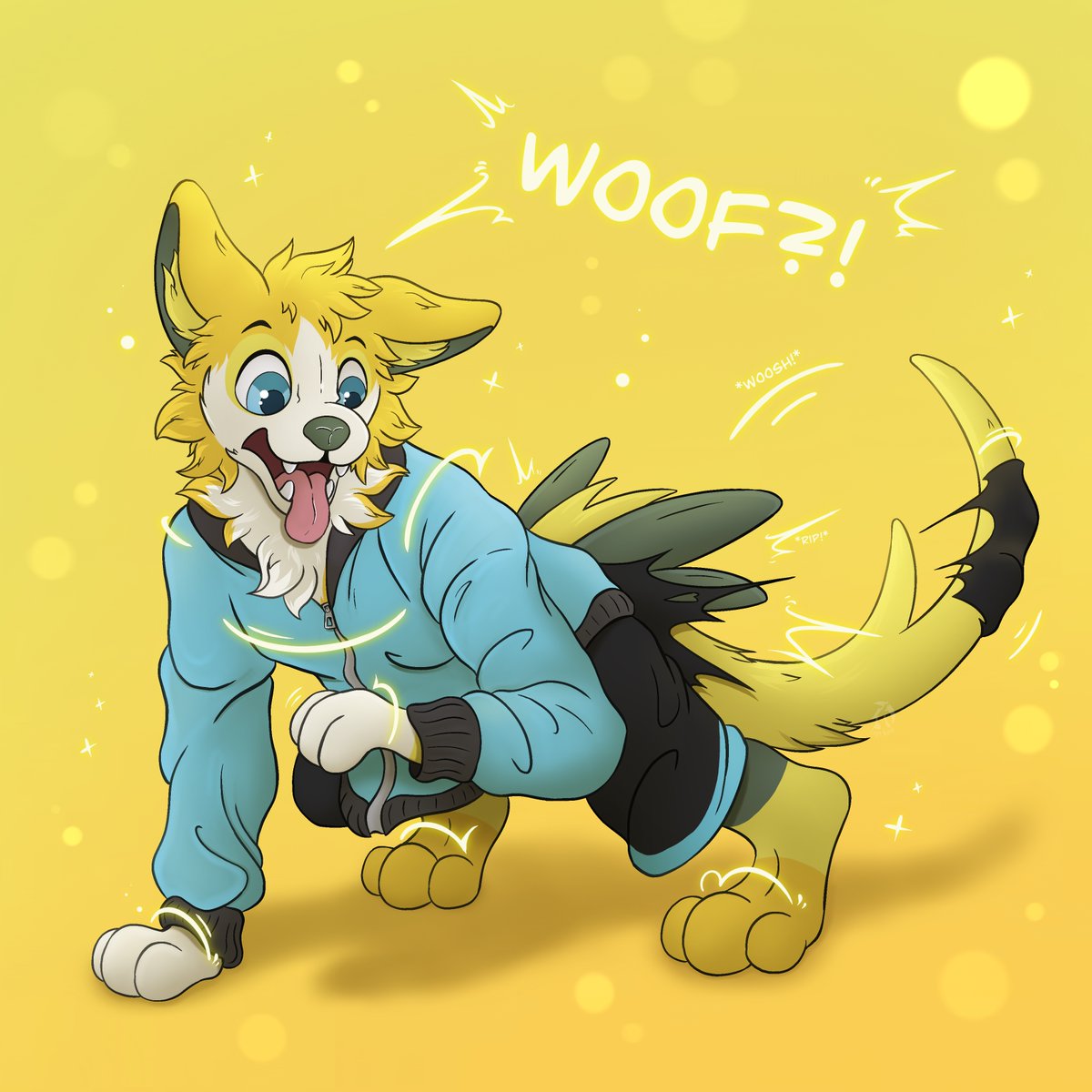 @Pawzut should have realised that if you woof too often then you may just end up woofing for real #TFTuesday #furryart