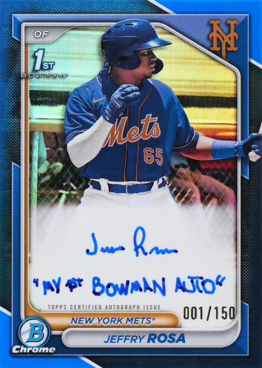 The new must-have card from @Topps This is the first exclusive look at Jeffrey Rosa's limited inscribed rookie.