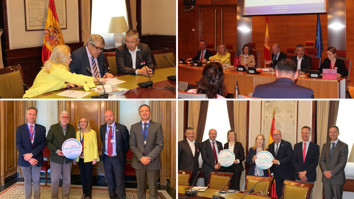 After launching #TimeToAccelerate in Spain, we join forces with @FundacionECO to meet politicians at @Congreso_Es & @Senadoesp Thanks to Agustín Santos Maraver, @Evelascomorillo @modestopose & María del Mar San Martín Ibarra for listening to the asks of the EU #Cancer community