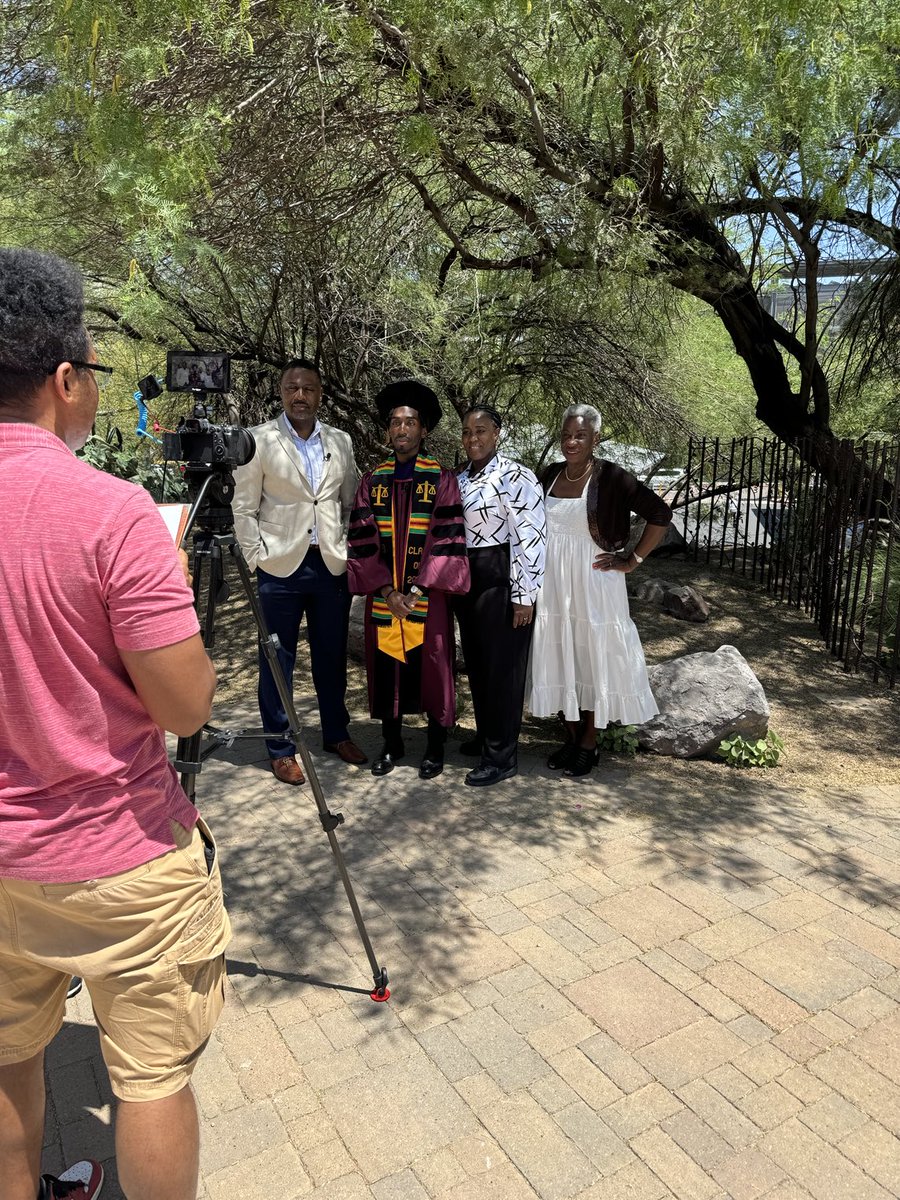 Family interview with ASU’s communications department after KJ’s recognition. Blessed to have his great aunt, who is like a grandmother, celebrating from Barbados. ⁦<a href="/ASU/">Arizona State University</a>⁩