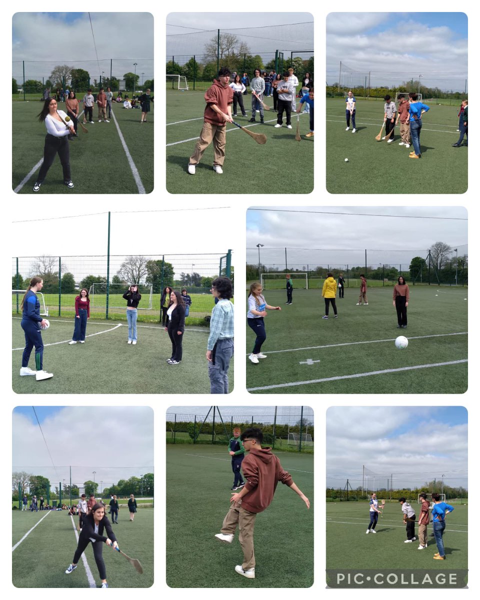 Our TY GAA Future leaders ran a GAA skills workshop with our Italian partners today. GOAL 3 #etbi_sdgs @Take1_Programme @Leargas @TipperaryETB