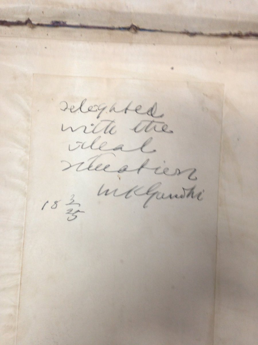 Many years ago I ran into an original handwritten message by Mahatma Gandhi. He was signing a visitors book. It showed up on my timeline today.