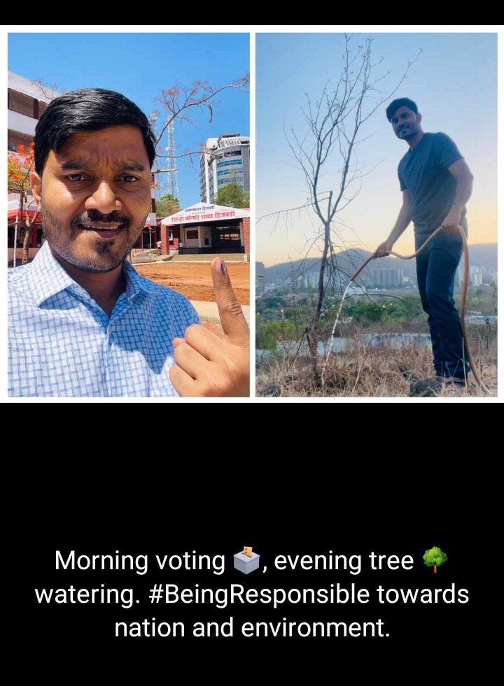 #powerful Photo of the day
#VoteForINDIA #SaveTree

Both Duties are important..