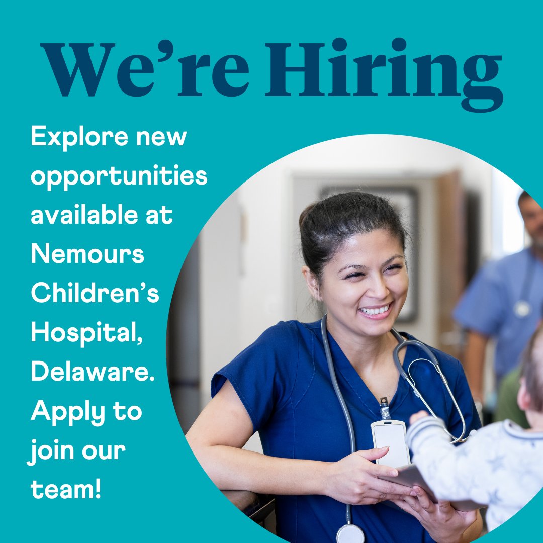 🏥 We are seeking an Advanced Practice Provider for General Surgery in Wilmington, Delaware. Join our team and enjoy a sign-on bonus for new associates! Don't miss your chance to make a difference in pediatric healthcare. Apply: bit.ly/3y0q3ki #jobs #HealthcareCareers
