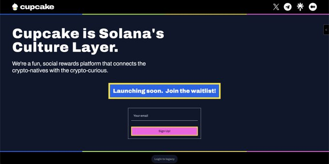 🚨 LATEST: @cupcakeprotocol launches a new social rewards beta platform on @solana.