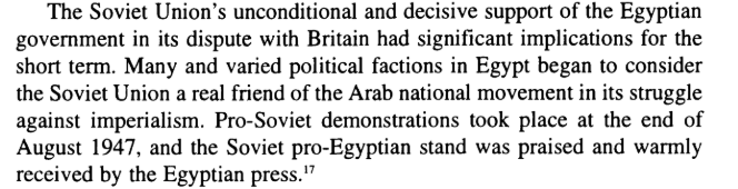 @Marxfan360948 @FuturePopulist @CDMorlock @Class_and_Canon @donaldp1917 Because USSR supported Arab states against Zionism as early as 1949 

Even in 1949-1951, USSR supported Egypt and Jordan 

Soviet policy in Egypt also had implications here, as did the countermeasures against Czech canoodling with Israeli gunrunners. That's why SLansky was tried