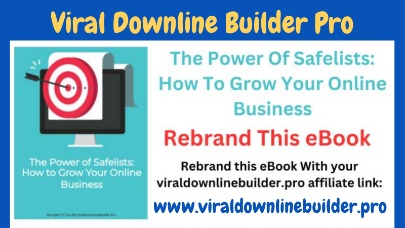 📚 Transform Your Marketing with “The Power Of Safelists” 📚 Unlock the secrets to expanding your online business with our latest free ebook: “The Power Of Safelists: How To Grow Your Online Business”. Now available for rebranding with your ViralDownlineBuilder.Pro affiliate link