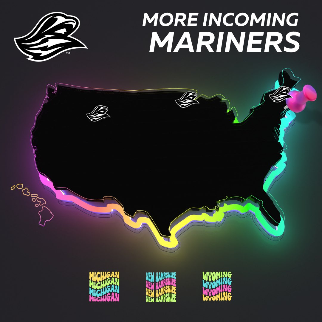 Recruiting going strong … 3 more commits heading our way &amp; we’re not done yet!

A Mustang from Michigan, a Blue Devil from New Hampshire &amp; a Bison from Wyoming are joining the Mariners!!!

We can’t wait to officially announce this class in the coming weeks.

🌊⚽️

#makingwaves