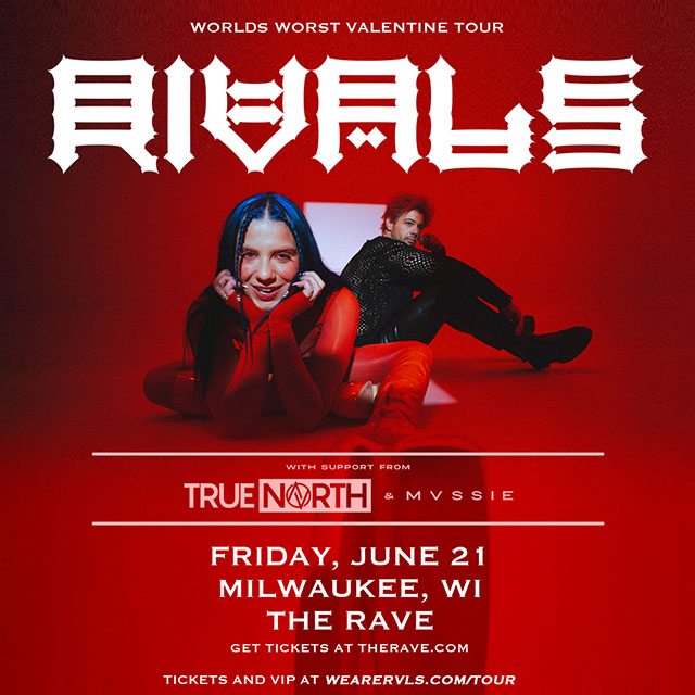 The Rave / Eagles Club (@therave) on Twitter photo SUPPORT ADDED: <a href="/truenorthbandla/">True North</a> & MVSSIE will be joining @wearervls at The Rave on Friday, June 21st! πβ‘
More info: therave.com/rivals SUPPORT ADDED: <a href="/truenorthbandla/">True North</a> & MVSSIE will be joining @wearervls at The Rave on Friday, June 21st! πβ‘
More info: therave.com/rivals