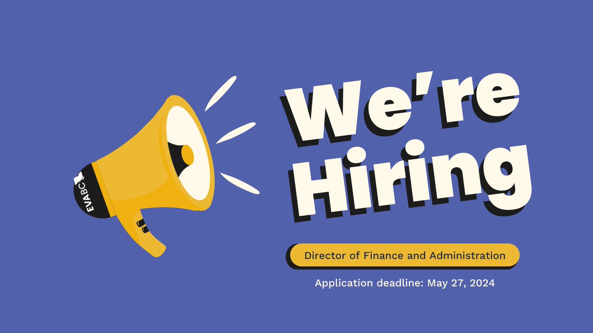 📢 We're #Hiring! A new position has opened up in our leadership team, we are looking for a wonderful person to join as a Director of Finance and Administration.

📌 Learn more details about the position and apply now: careers.risepeople.com/ending-violenc…

#bcjobs #yvrjobs #bcnonprofit