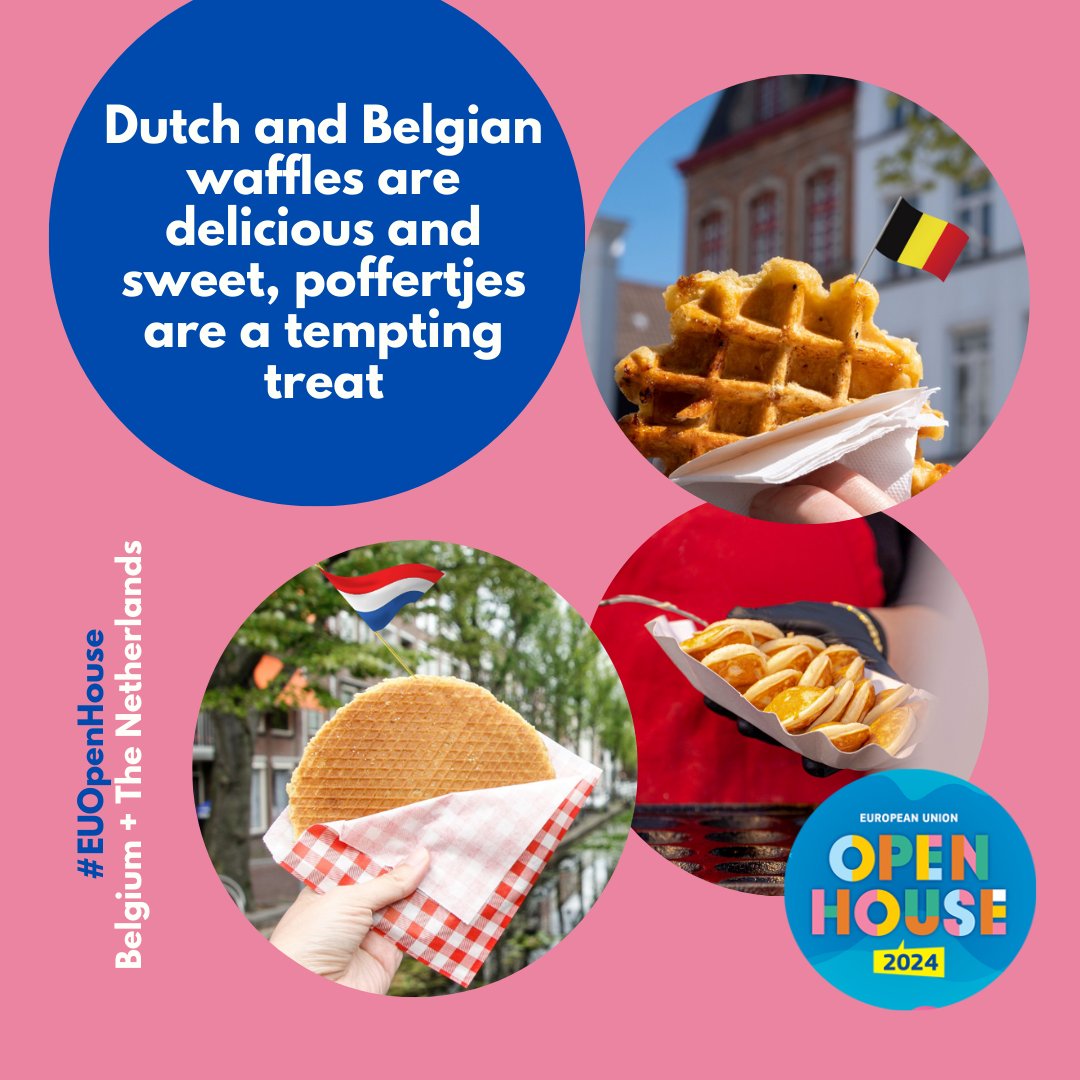 Have you ever tried a stroopwafel, a Gaffer de Liège, or fluffy poffertjes? Join us to taste them all! 🤤 📆Saturday, May 11 ⏰10- 16 hrs 📍Dutch Embassy ❤️#EUOpenHouse Come and taste the freshly made @vw_stroopwafels, and our famous dropjes.