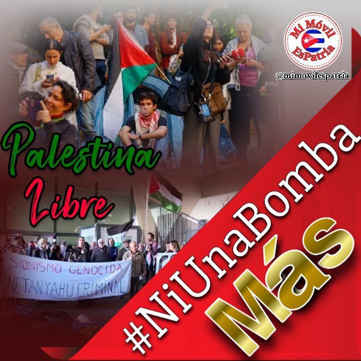 #NiUnaBombaMás es la consigna de los pueblos que no somos indiferentes al Genocidio en Palestina. Súmate 👎 #FreePalestine