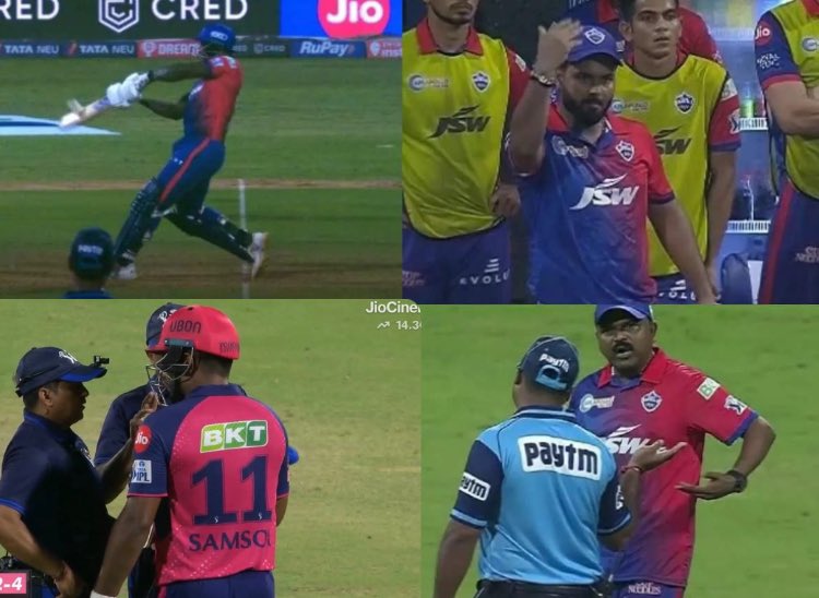 RR vs DC turning out to be the most controversial matches How was that out? Sanju Samson was very disappointed with 3rd umpire and rightly so