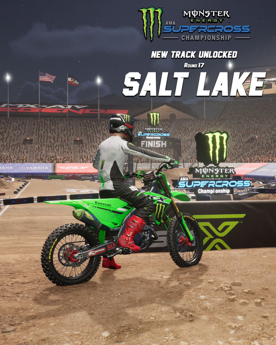 The final round of the 2024 Monster Energy AMA Supercross season is upon us! Salt Lake is now available to ride, in MX vs ATV Legends! Thank you all for sharing an awesome SX season with us, and we can’t wait to share what the future holds 🔜